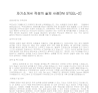 자기소개서 작성사례[INI STEEL-2]